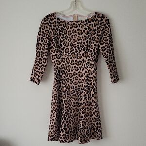 Kate Spade Women's Leopard Print Ponte Dress- Size 0